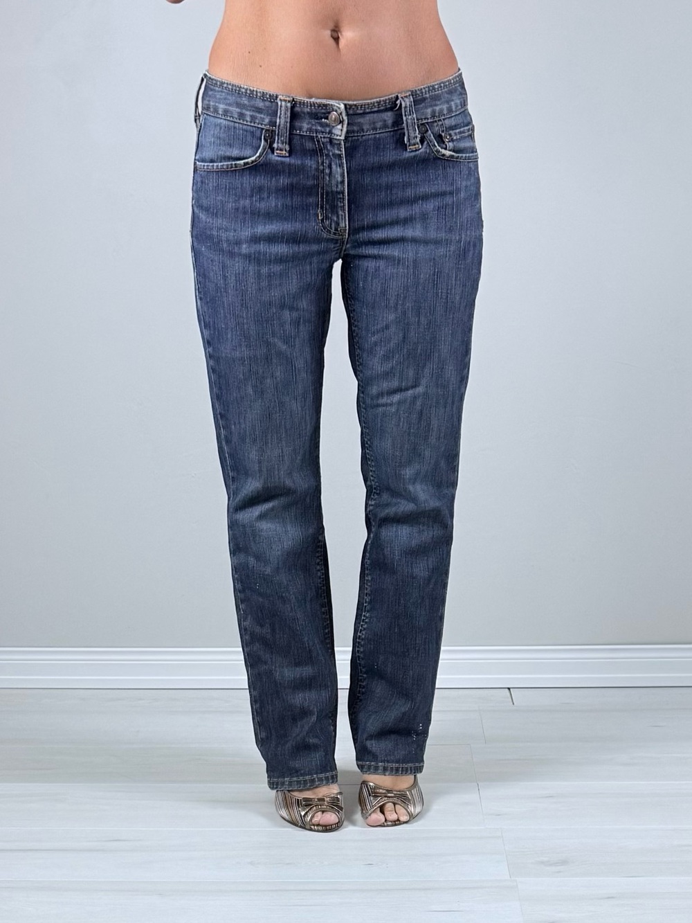 Y2K GAP Women’s Boot-Cut Jeans in Dark Blue Wash Mid Rise